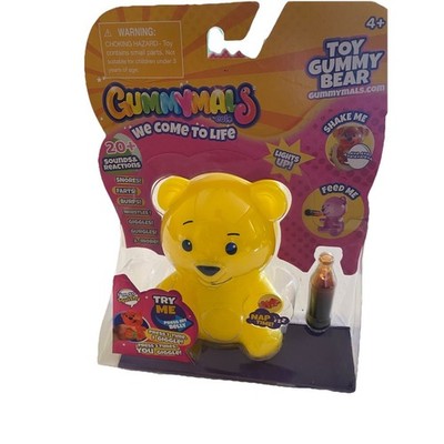 Gummymals Interactive Super Squish Yellow Gummy Bear 20+ Sounds & Reactions Toy