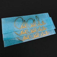 3 Pezzi Adesivo PRS Paul Reed Smith Chitarra Metallo Decalcomanie Oro Dry Rub-on Decalcomania