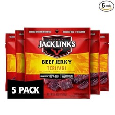 Jack Link's Beef Jerky, Teriyaki, Multipack Bags - Flavorful Meat Snacks