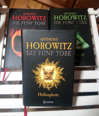 Bücherpaket   Anthony Horowitz DIE FÜNF TORE Band 1 + 3 + 4 geb SU Loewe 2006-9