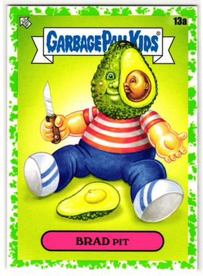 Brad Pit Garbage Pail Kids Food Fight Green 2021