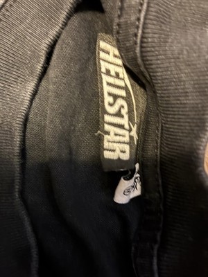 HELLSTAR Men s Black Graphic Logo Crew Neck Short Sleeve T-Shirt Size M