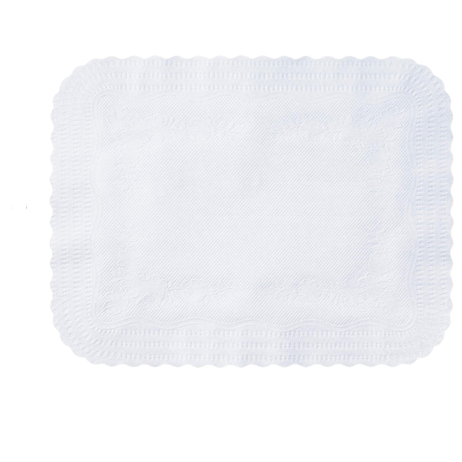 Hoffmaster 410202 Подставка для посуды с зубчатым краем, Бумага для склеивания, Белая, 19,13 X 14,