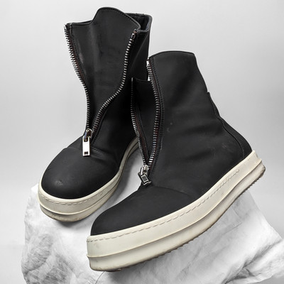 Rick Owens FW20 DRKSHDW Ramones Front Zipper Rubber Boots Sneakers EU39,5 US9,5