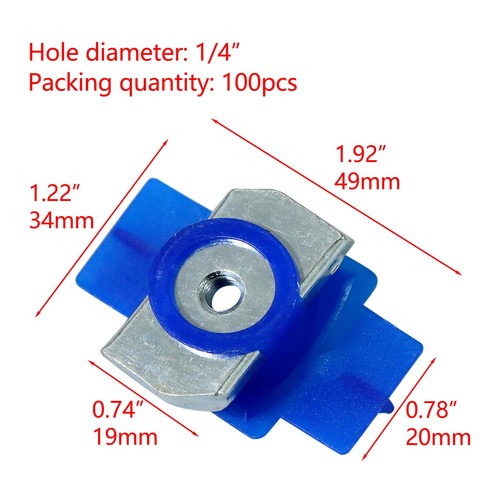 100 Pieces Strut Channel Nuts, Strut Nuts with Twist Tab, Zinc Plated Spring ... - Picture 2 of 6