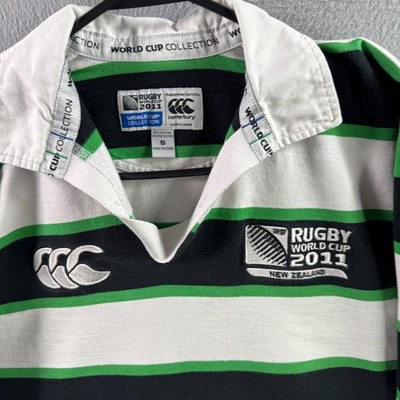 Canterbury Rugby Shirt Mens Small Green Striped New Zealand World