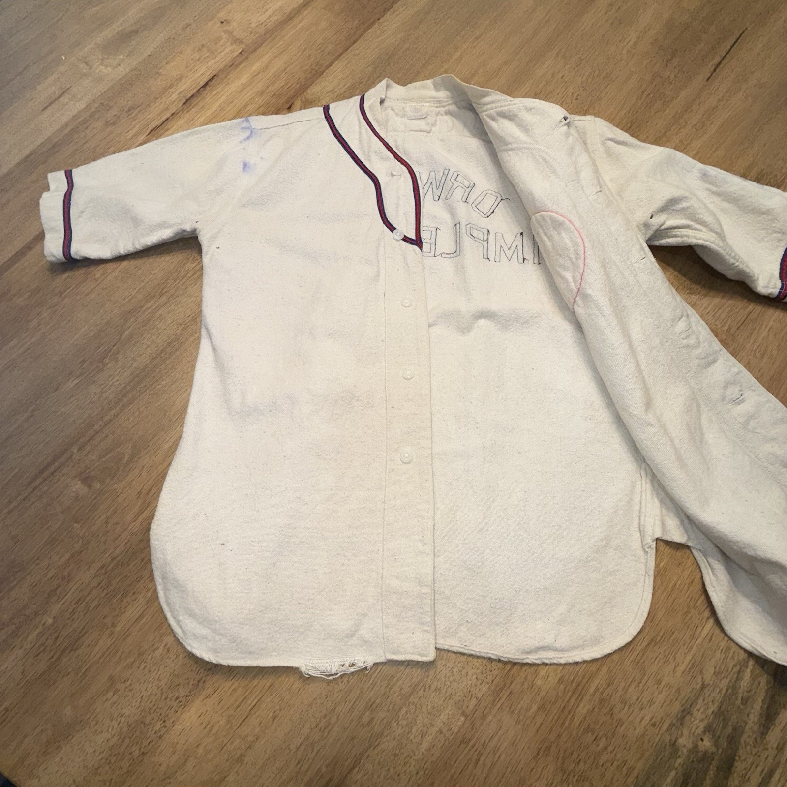 Vintage 1950s Baseball Jersey Flannel VFW Orwell Ohio Orwell Implement