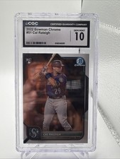 Cal Raleigh RC - 2022 Bowman Chrome #51 Seattle Mariners Rookie Card CGC 10. rookie card picture