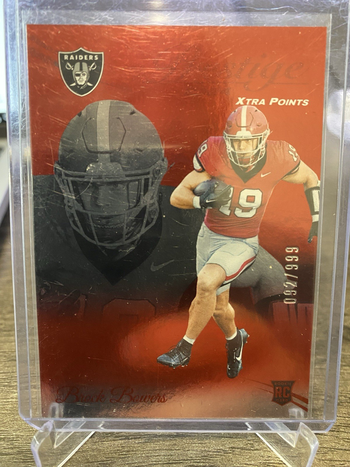 2024 Panini Prestige - Rookies Brock Bowers #305 Xtra Points Red /999 (RC)
