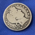 1905-P Barber Half Dollar Coin United States 90% Silver Good Condition — photo 5