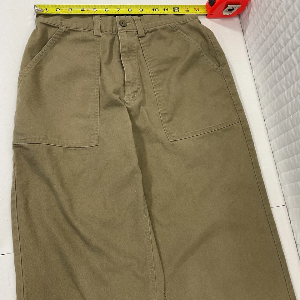 Pantalones de Carpintero Y2K Polo Jeans Co Ralph Lauren Para Mujer Utilidad Caqui Pierna Ancha 16 Foto 4 de 4