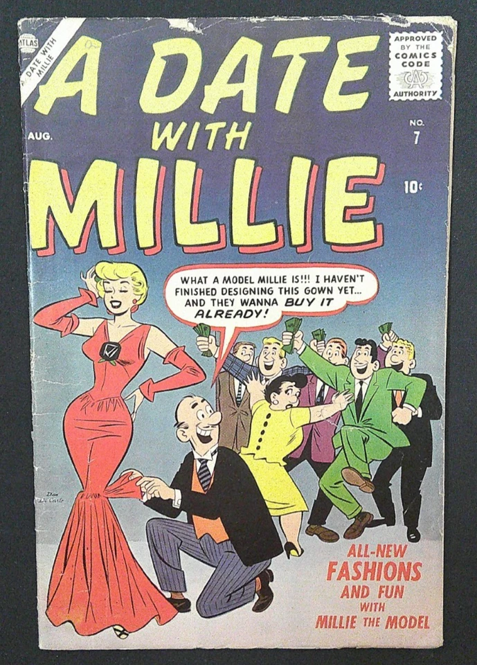 A Date With Millie #7 1957 Atlas Romance Fashion Comic - Image 2 of 4