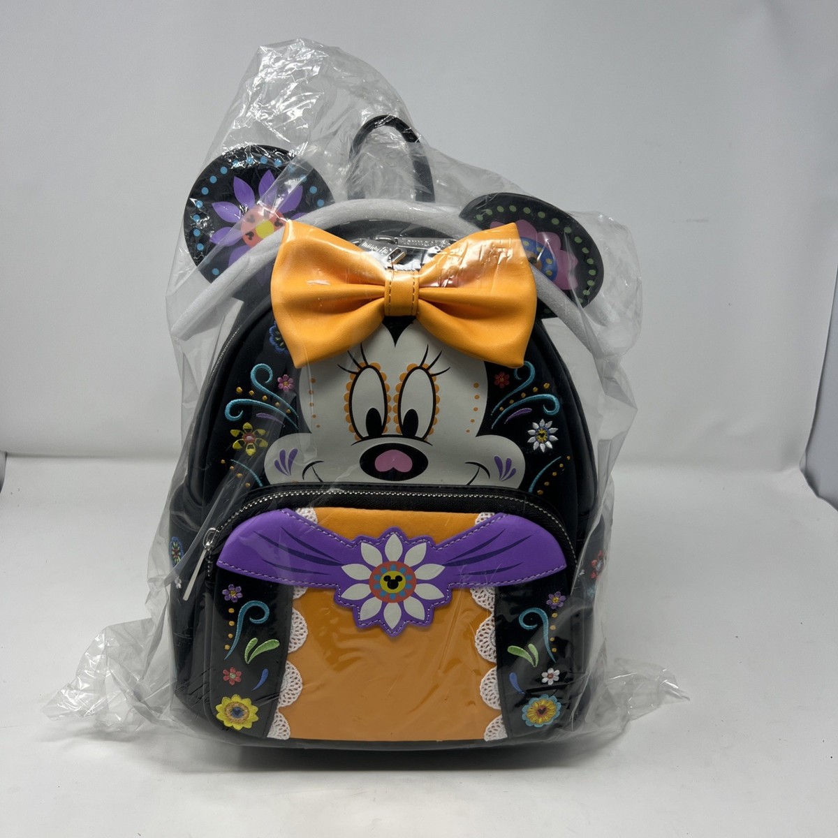 Loungefly Disney Minnie Mouse Sugar Skull Mini Backpack NWT