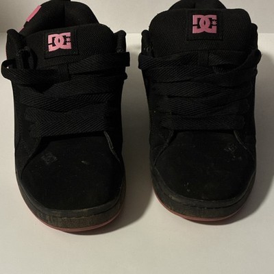 DC Black/Pink Low Top Lace-Up Sneakers womens  US 9.5 EU 42.5 UK 8.5