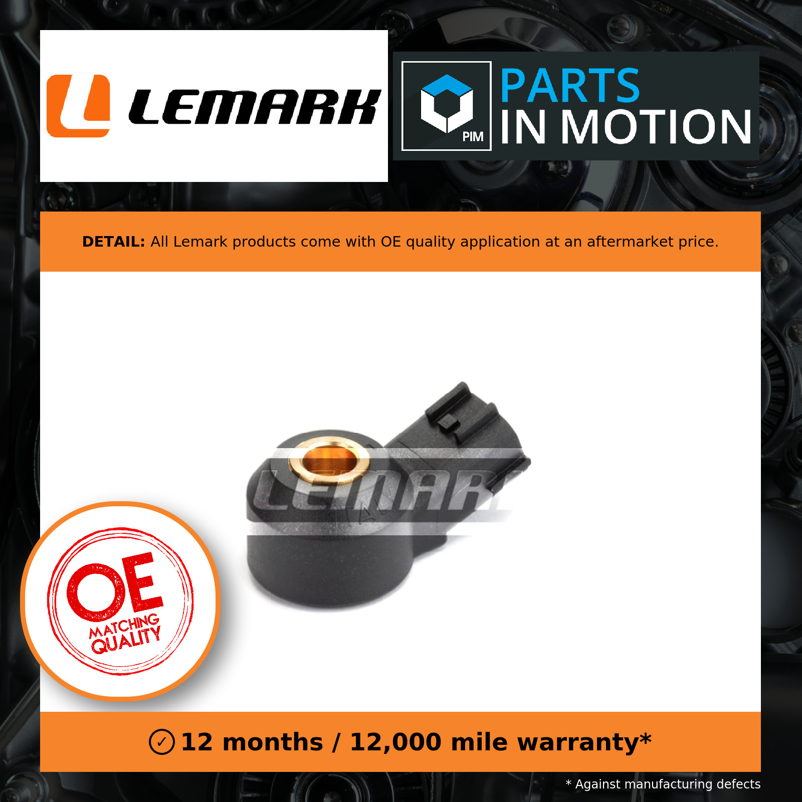 Knock Sensor fits FIAT PANDA 1.1 1995 on 187A1.000 Lemark 0000046815152 Quality - Image 32