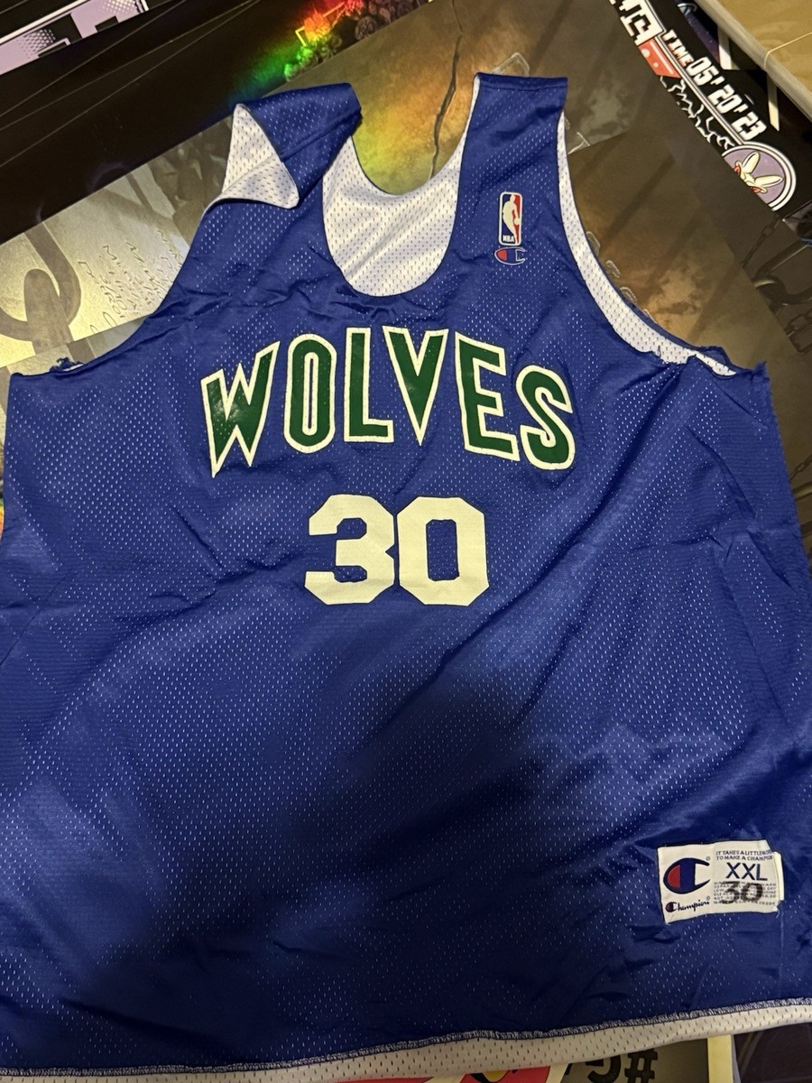 VTG Minnesota Timberwolves #30 Reversible Jersey 2XL Blue White
