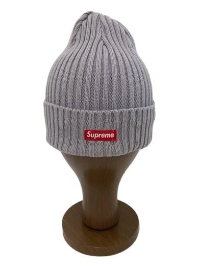 Casquette tricot suprême sans bonnet gris logo AEp44