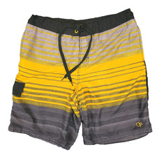 OP Ocean Pacific Board Shorts Mens Large 36x10.5 Striped Lined Pockets Logo