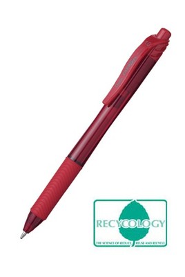Pentel Energel X Gel einziehbarer Gel-Tintenroller 1,0 mm Spitze 0,5 mm Linie rot Pac