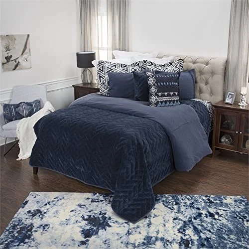 Colcha DOHBQ4721IN001692 DOH Collection by Riviera King, Índigo, 106" x 92" - Imagem 3 de 4