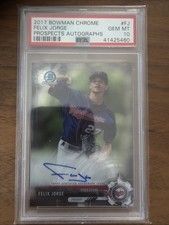 2017 Bowman Chrome #CPA-FJ Felix Jorge Prospect Autographs PSA 10