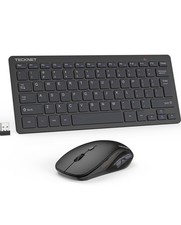 NEW TECKNET Wireless Keyboard Mouse Combo 2.4G Mini Silent 1600 DPI