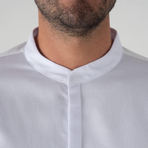 GIBLOR'S Giacca Roger Camicia Uomo col. Bianco tg. L in Piquet Misto Cotone, Col - Foto 2 di 8