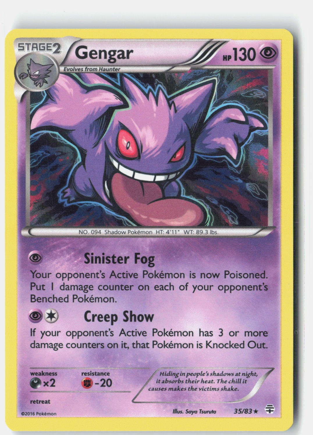 Gengar Generations 35/83 Pokemon Card Holo