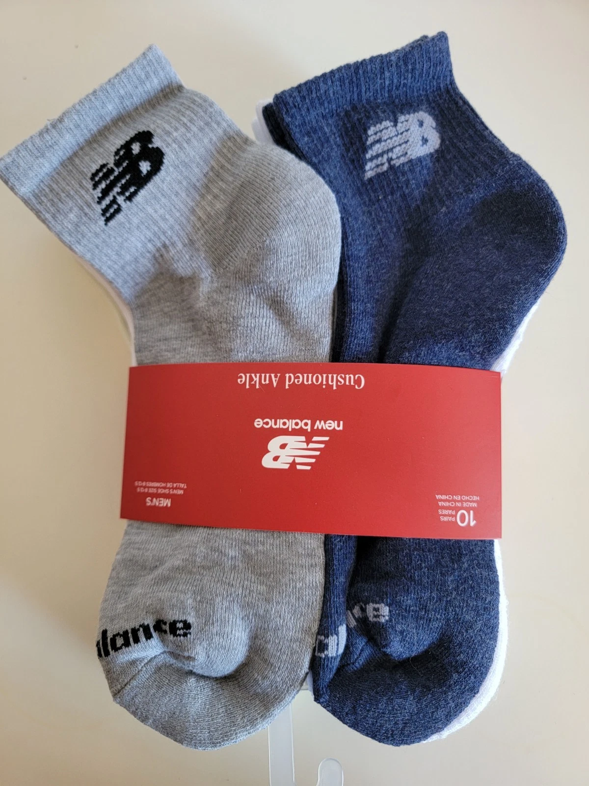 New Balance Cushioned Ankle 10 Pair Socks Size 8-12 Mens NWT
