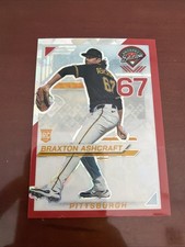 2025 Panini Prospect, Braxton Ashcraft Red Rookie Card. rookie card picture