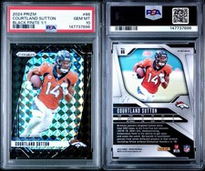 2024 Panini Prizm Courtland Sutton Black Finite 1/1 PSA 10