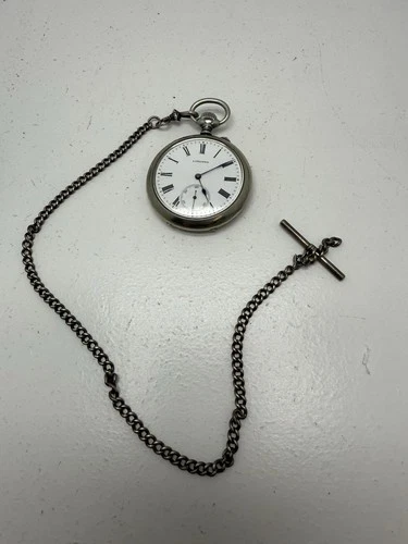 Antique Pocket Watch Longines Open Face Cal 19.75 50mm Ca. 1908 Working