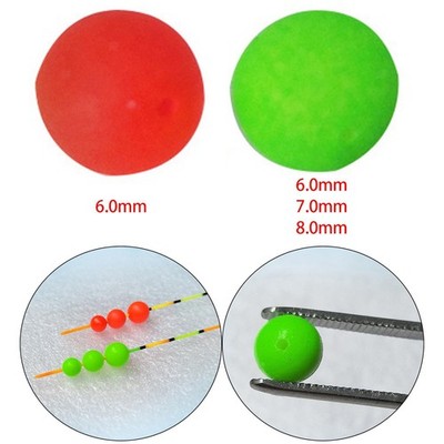 100 Stück Angelindikator Ball Bobber Foam Strike Indicator Angelschwimmer