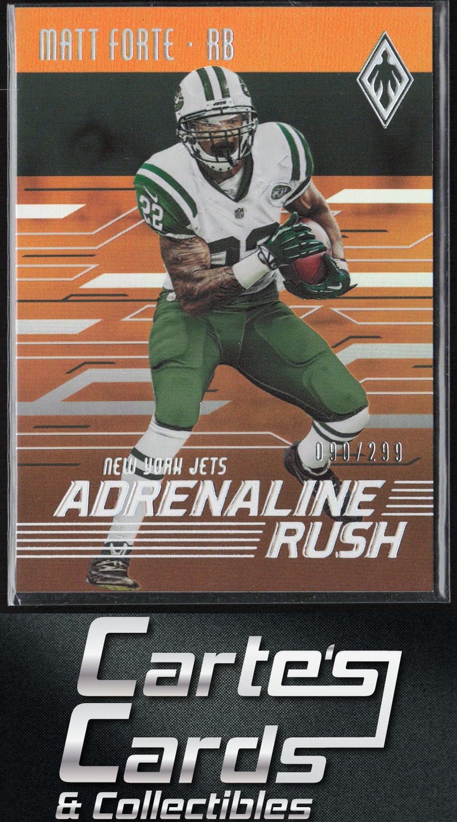 Matt Forte 2016 Panini Phoenix #AR-FO Adrenaline Rush Orange Jets 90/299