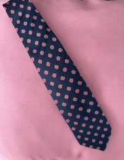 Vintage 80s/90s Givenchy Monsieur Silk Tie Navy Red White Polka Dot Italy 3"