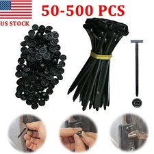 50-500Pcs Nylon Universal Cable Tie Buckle Self Locking Nylon Zip Ties Holder US