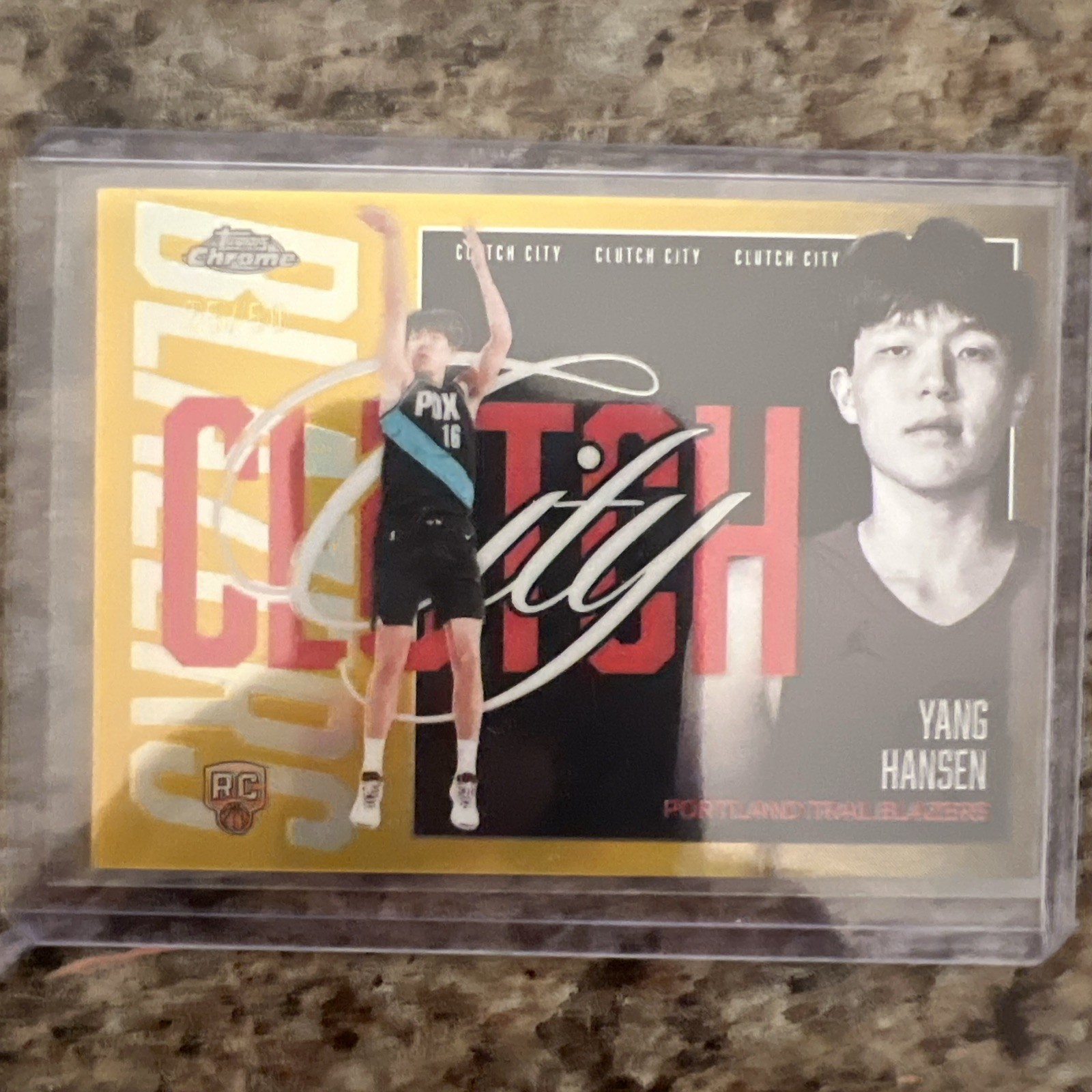 2026 Topps Chrome Update - Yang Hansen RC True Gold Clutch City /50 Trailblazers