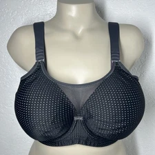Anita Active Performance WireX Sports Bra Wired 40E Black Unpadded Dots