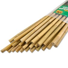 25pcs 1/2"D Thicker Heavy Duty Bamboo Stakes 4.75FT Plant Natural Garden