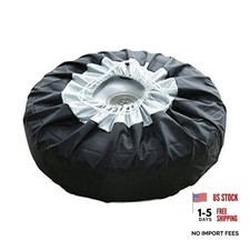 Car Black Sliver 13-19'',17-22'' Spare Tire Tyre Wheel Cover Bag with 80cm