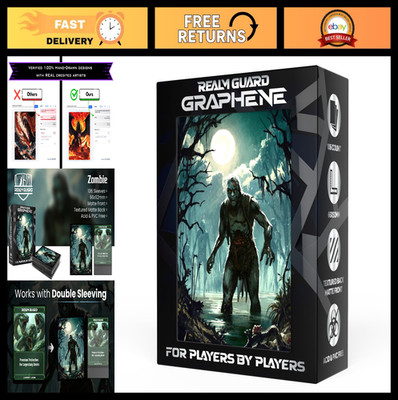 100ct Textured Matte Card Sleeves for TCG/MTG - Zombie Design, Graphene Protecti
