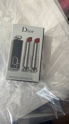 Dior Addict Lip Glow Reviver Duo 001 Black 004 Coral Lipstick Gloss Balm NEW