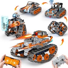 5in1 STEM Building Toys for 6-14, Remote & APP Controlled Mech Robots/Heavy T...