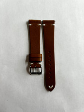 Thin Lt. BROWN Vintage Style Leather Watch Strap Band