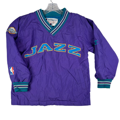 Vintage Champion Utah Jazz Jacket Womens Medium 90s NBA