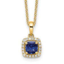 14k Gold 1/10 Ct Lab Grown Diamond & Created ...