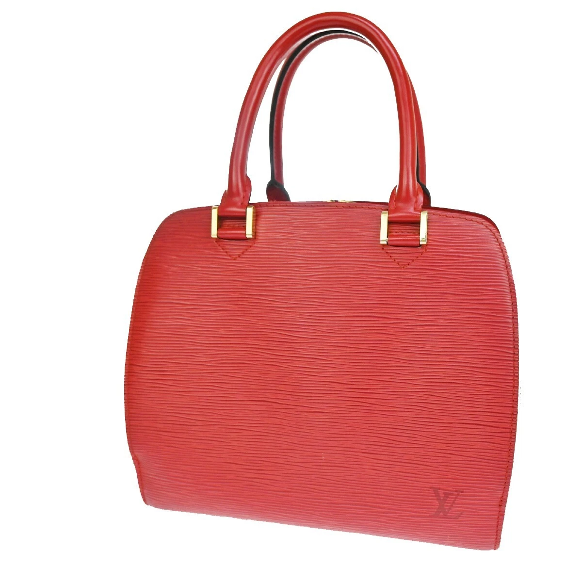 LOUIS VUITTON Pont Neuf Hand Bag Epi Leather Red Gold France