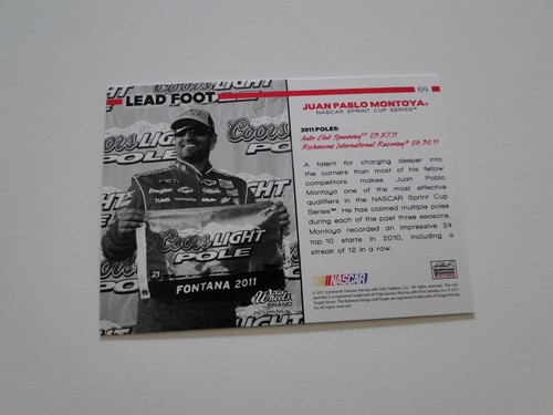 2011 Wheels Main Event Juan Pablo Montoya LF Card #64 - Picture 2 of 2