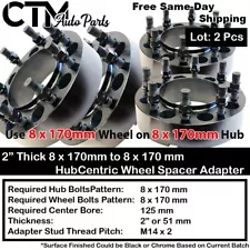4x 2" Thick 8x170mm Hubcentric Wheel Spacer 99-05 Excursion 99-02 F250 SuperDuty