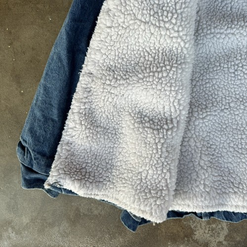 Vintage 80’s Wrangler Coat USA Denim Jacket 74257PW Sherpa Lined Mens Small - Picture 8 of 9